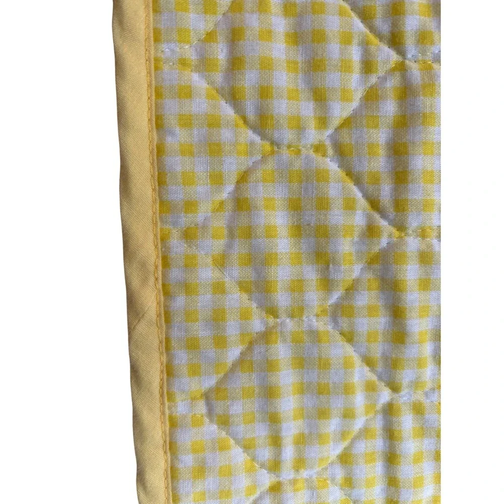 Baby Quilt Blanket That's Our Baby Teddy Bear‎ Bunny Ducks Train VINTAGE Yellow
